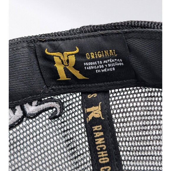 Rancho Caps Gorra Cactus Sunrise Snapback Black Mesh Hat Mens Texas Trucker - Picture 5 of 5